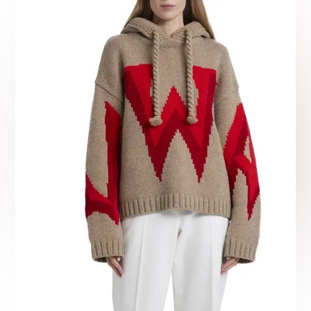 JW Anderson Gothic Logo Chunky Hoodie